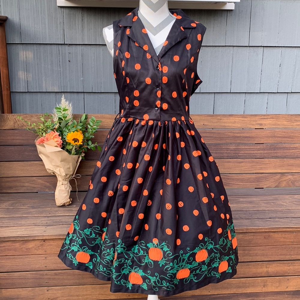 TRADE FOR UK 18: Lindy Bop UK 16 Pumpkin Dress